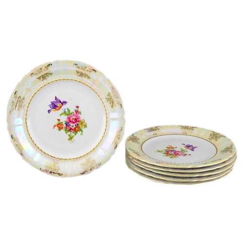 фото Набор тарелок 19 см 6 шт leander "соната /полевой цветок /перламутр" / 158119