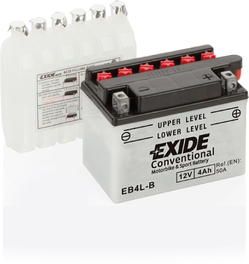 EXIDE Conventional EB4L-B 4 Ah 50 A (120x70x92) 120x70x92