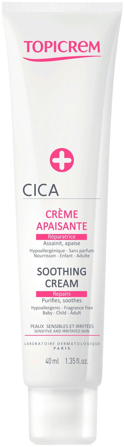 Topicrem Cica Soothing Cream крем успокаивающий, 40 мл