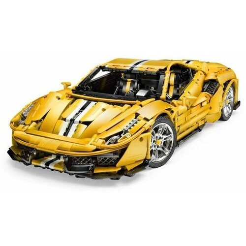 конструктор cada ferrari 3187 деталей c61043w Радиоуправляемый конструктор CaDA MASTER споркар Italian Super Car, желтый 1/8 3187 деталей C61057W