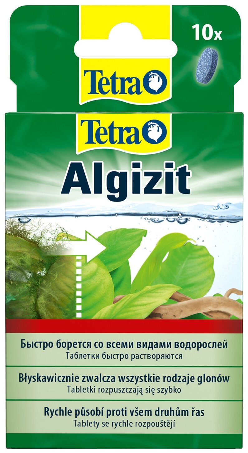 Средство против водорослей Tetra Algizit 10 таблеток, от сильного обрастания водорослями - фотография № 1