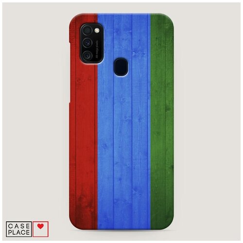 фото Чехол пластиковый samsung galaxy m21 флаг дагестана case place
