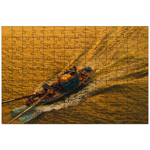 фото Магнитный пазл 27x18см."лодка, море, океан" на холодильник lotsprints