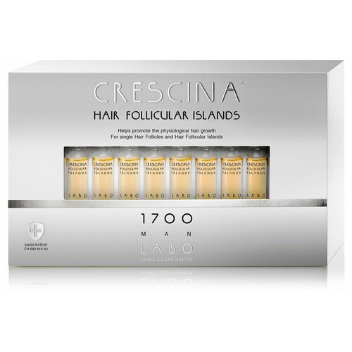 Crescina Hair Follicular Islands 1700 Man Ампулы для возобновления роста волос, 20*3,5 мл.