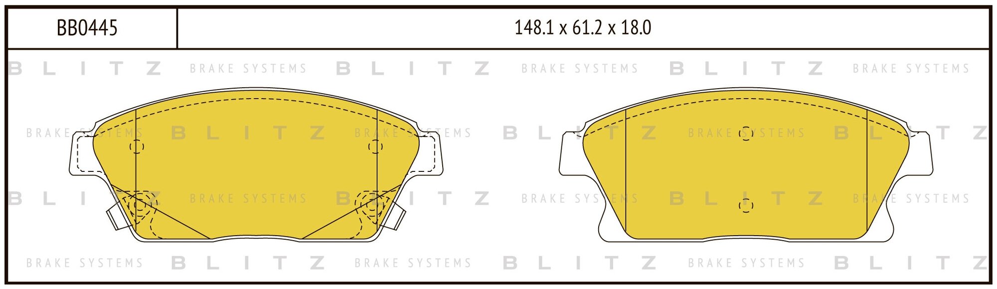 Колодки тормозные дисковые передние Audi, Buick, Buick (Sgm), Cadillac, Chevrolet, Chevrolet (Sgm), Daihatsu, Holden, Opel, Pontiac, Vauxhall