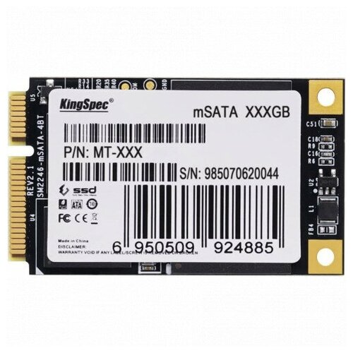 Твердотельный накопитель KingSpec 128 ГБ mSATA MT-128 внутренний ssd msata kingspec 512gb mt series mt 512 sata3 up to 560 540mbs 3d nand 240tbw