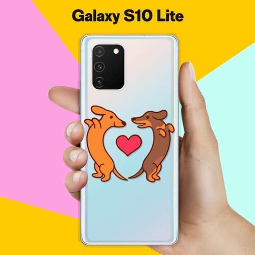 Силиконовый чехол Love Таксы на Samsung Galaxy S10 Lite силиконовый чехол спортивные таксы на samsung galaxy s10 lite