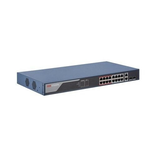 Коммутатор HIKVISION DS-3E1318P-EI L2 Смарт-управляемый 16 10100M RJ45 PoE-порт 2 1000M компо-порт 8023afat бюджет PoE 230Вт поддержка режима 3392700₽