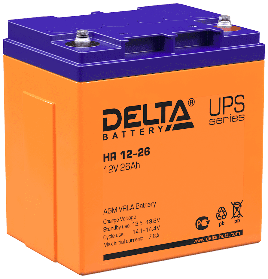 Аккумуляторная батарея DELTA Battery HR 12-26 26 А·ч