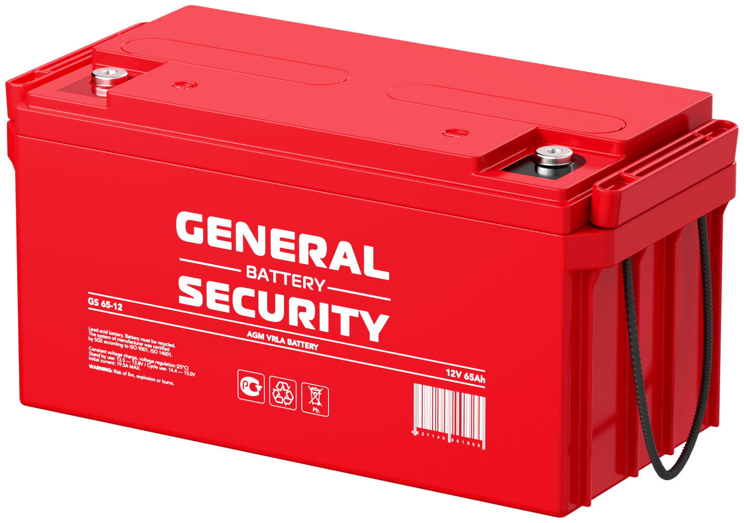 Аккумулятор General Security GS 65-12 (12V / 65Ah) для детского электротранспорта ИБП аварийного освещения кассового терминала GPS оборудованиям