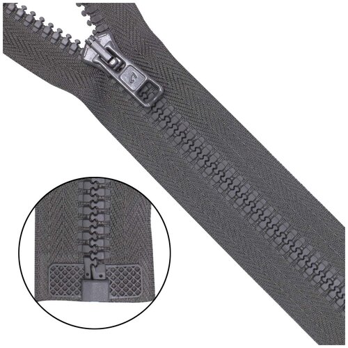 фото Молния трактор тип 10 (6мм) 1 замок 60см arta (196 дым) 5 шт