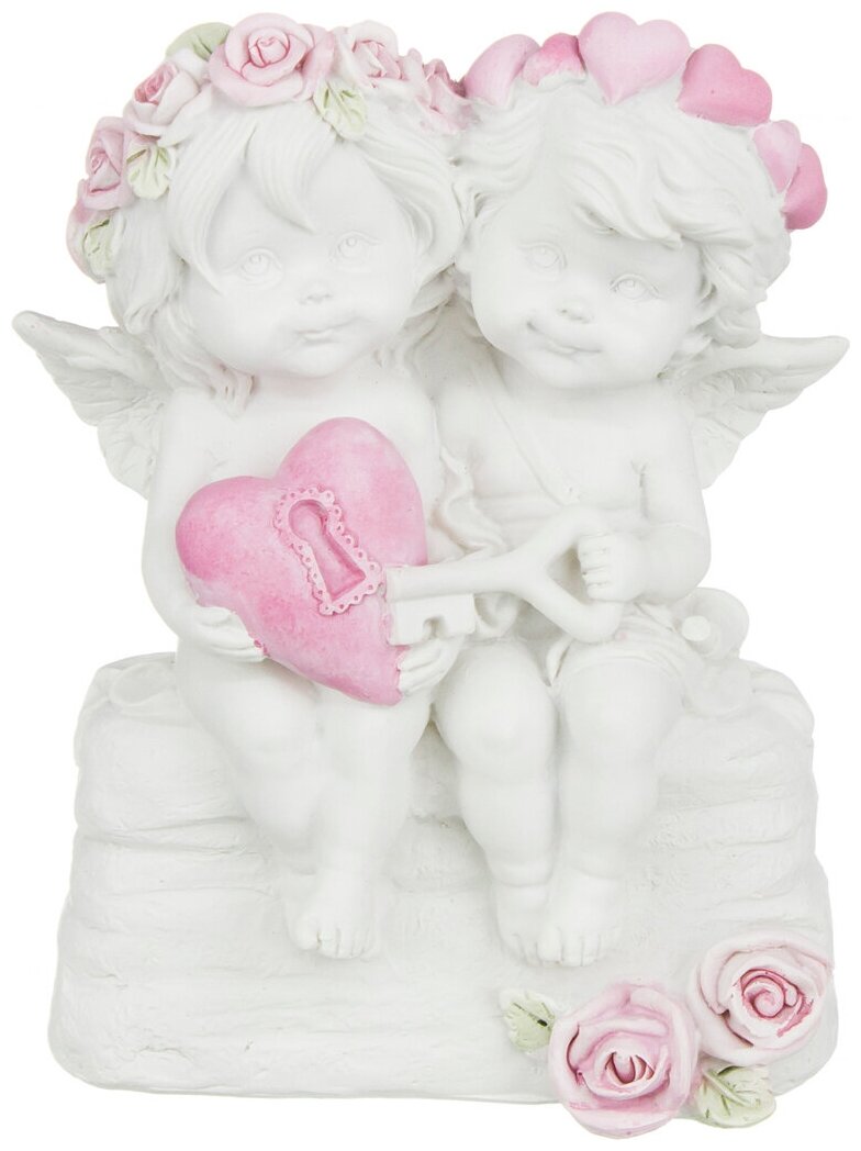 Статуэтка "Amore" Ангелы с сердцем Lefard 12*6*15,5см / декоративная Фигурка
