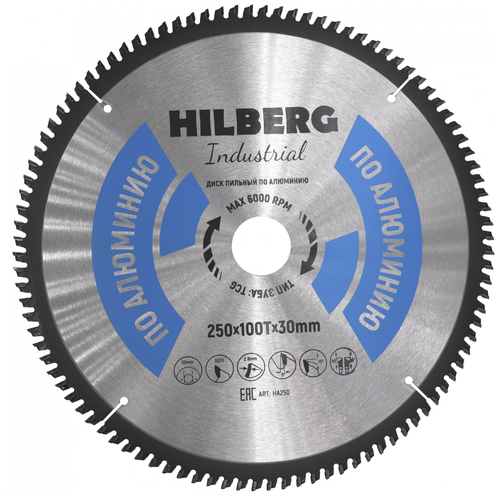 Диск пильный по алюминию Trio Diamond Hilberg Industrial HA250 250x30 диск пильный industrial алюминий 255x30 мм 100т hilberg