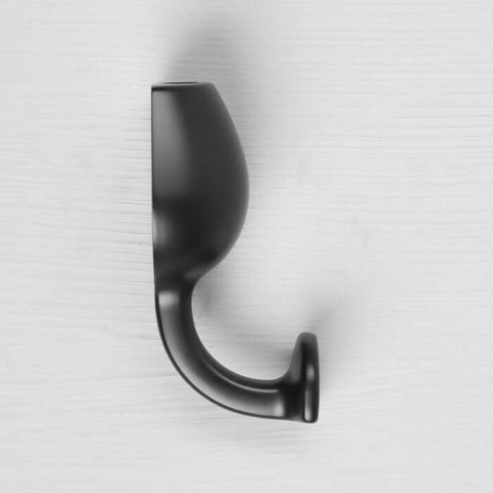 Крючок мебельный KMC001BL CAPPIO, однорожковый, цвет черный 9352482 - фотография № 9