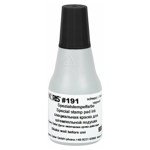 Краска штемпельная NORIS черная 25млуниверс для глянц бумаги металла пластмасс и т д191Ач 848₽