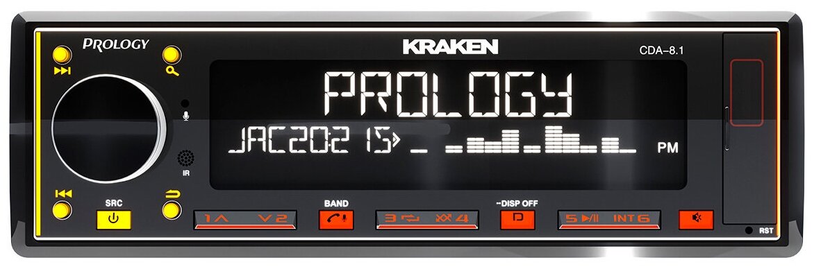 Автомагнитола USB/SD PROLOGY CDA-8.1 KRAKEN 1DIN 8x65Вт