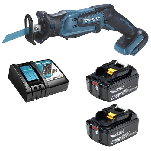 Пила сабельная аккумуляторная 50мм 18В Li-Ion 2x6Ач зу Makita DJR185RGE 2868000₽