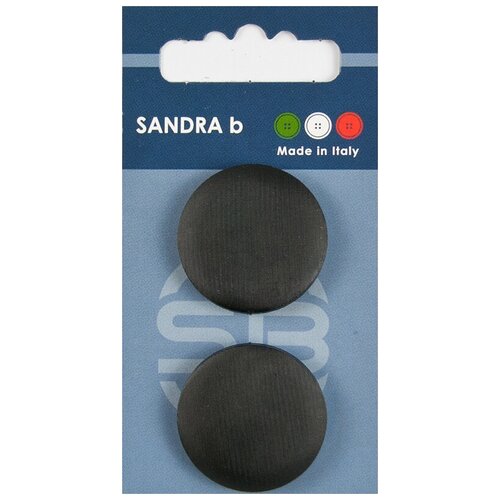 Пуговицы Sandra, 2 шт, диаметр 28 мм, Цвет: черный