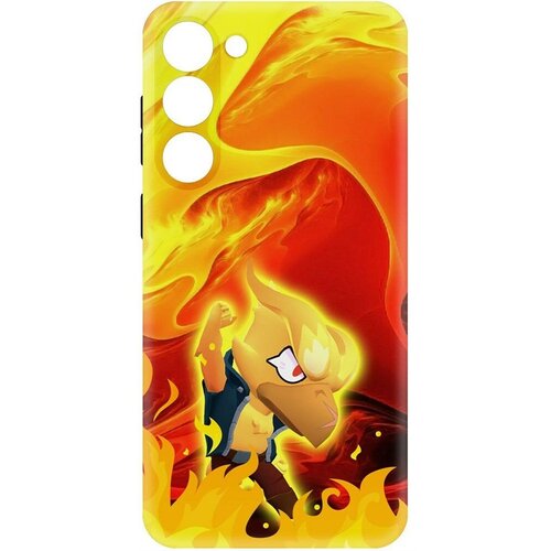 Чехол-накладка Krutoff Soft Case Brawl Stars - Ворон-Феникс для Samsung Galaxy S23+ черный чехол накладка krutoff soft case brawl stars ворон феникс для samsung galaxy a04 a045 черный