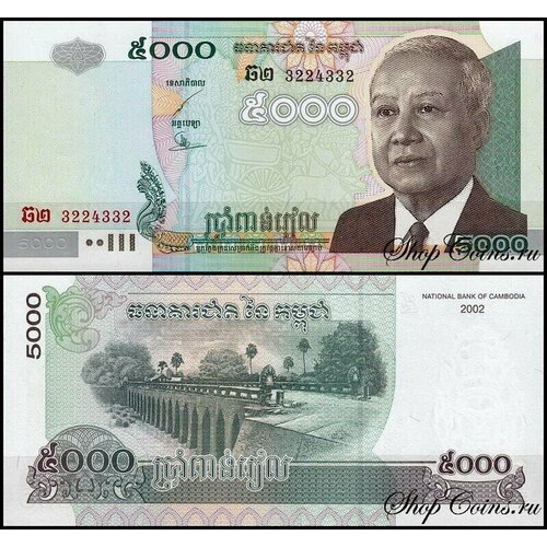 Камбоджа 5000 риелей 2001-2007 (UNC Pick 55)