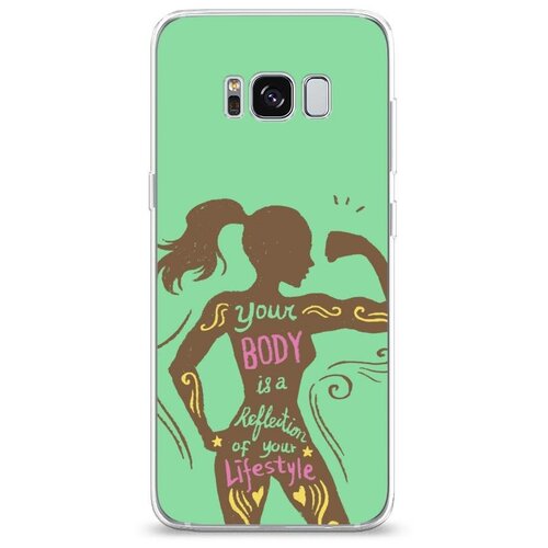 фото Силиконовый чехол "силуэт спортивной девушки" на samsung galaxy s8 / самсунг галакси с8 case place