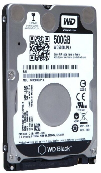 Жесткий диск Western Digital WD Black 500 GB (WD5000LPLX)