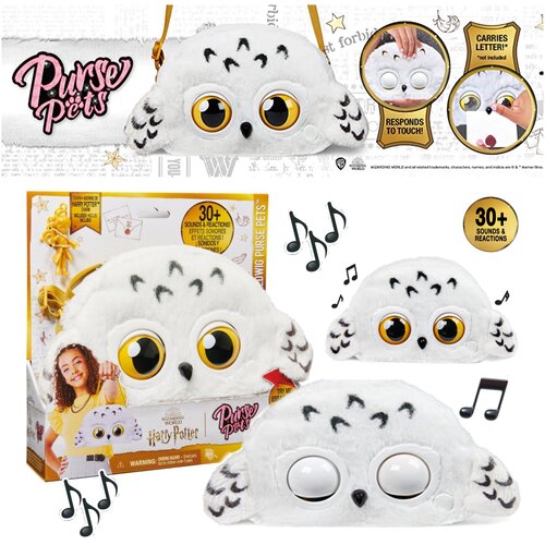 PURSE PETS Harry Potter HEDWIG интерактивная сумка Гарри Поттер белая сова Хедвиг, 6067203