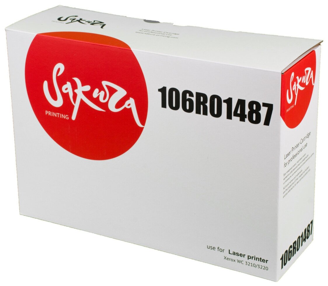 Картридж лазерный Sakura 106R01487 черный 4100 стр. для Xerox (SA106R01487)