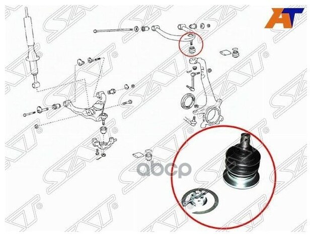 Шаровая опора верхнего рычага TOYOTA LAND CRUISER 100/LEXUS LX470/SURF/PRADO 02