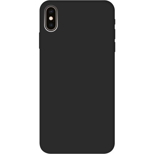 Силиконовый чехол на Apple iPhone XS Max / Эпл Айфон Икс Эс Макс Soft Touch черный чехол книжка на apple iphone xs max эпл айфон икс эс макс с рисунком черно белый виток черный