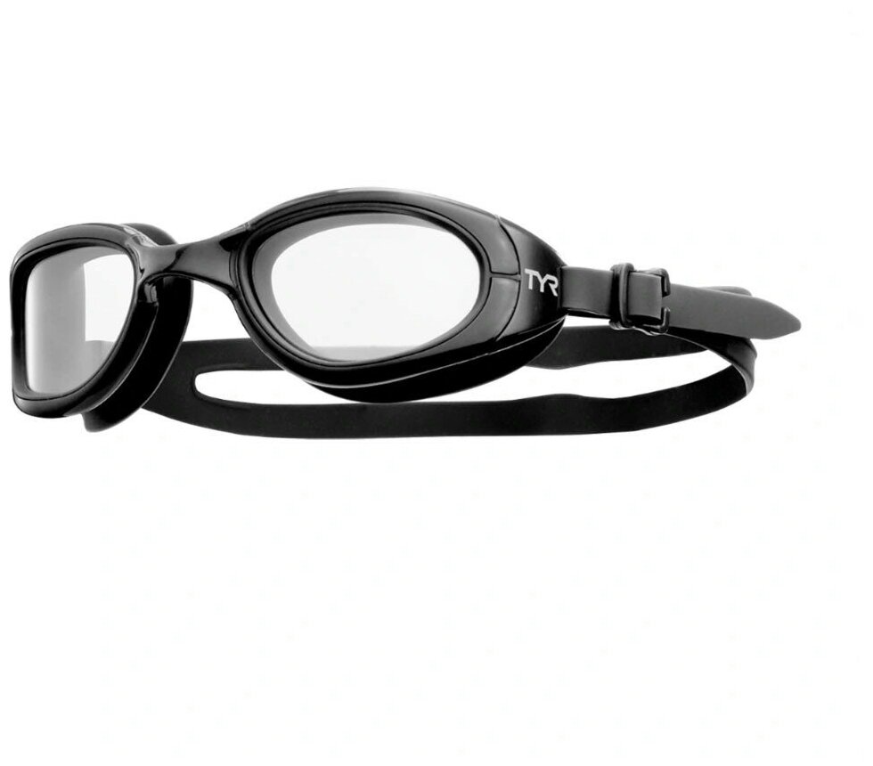 Очки для плавания "TYR Special Ops 2.0 Non-Mirrored", арт. LGSPLNM-007, прозрачные линзы, черная опр.
