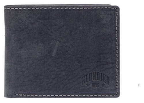 Бумажник KLONDIKE 1896, фактура гладкая, черный