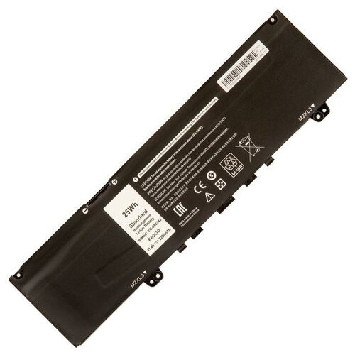 Аккумуляторная батарея для ноутбука Dell Inspiron 13 7373, 2200mAh 11.4V OEM, F62G0 аккумулятор для ноутбука dell inspiron 13 7373 f62g0 11 4v 2200mah