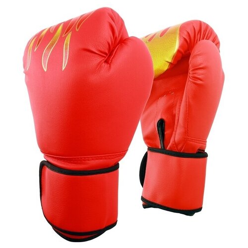 перчатки боксерские детские цвет красный Перчатки боксерские КНР подростковые, цвет красный (3867636)