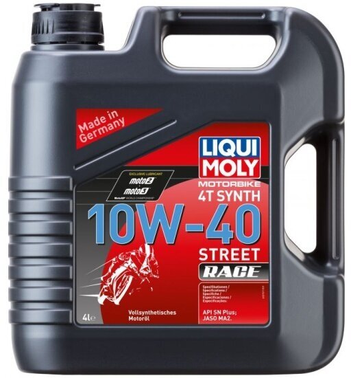 Моторное масло Liqui Moly для 4Т мотоциклов Motorbike 4T Synth Street Race 10W-40 4 л