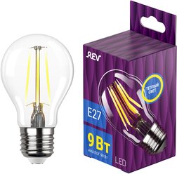 Лампа светодиодная REV filament груша А60 9Вт E27 2700K 855Лм 32475 1