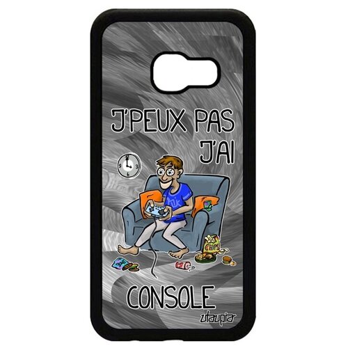 фото Ударопрочный чехол для телефона // galaxy a3 2017 // "не могу - у меня приставка!" картинка рисунок, utaupia, серый