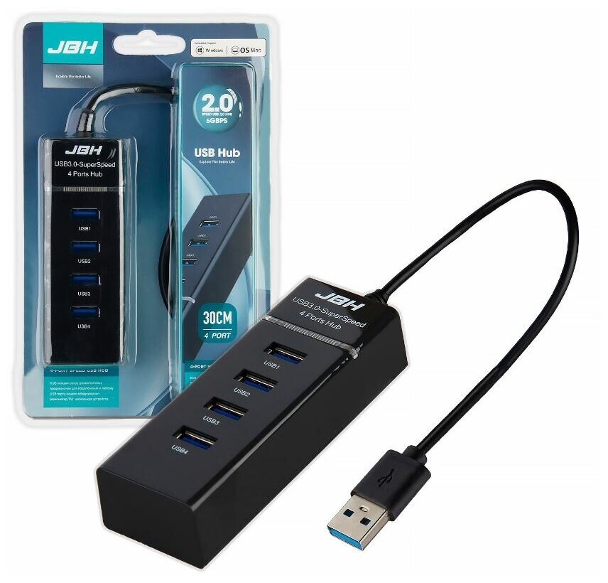 Разветвитель USB 3.0 Super Speed 4 Ports Hub OIVO (IV-P5223) (PS4/PS5/Xbox One/Series X/S/PC)