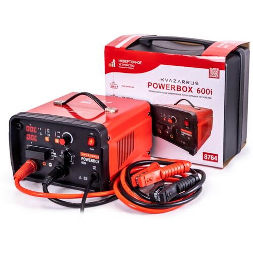 Инверторное пуско-зарядное устройство Foxweld KVAZARRUS POWERBOX 600I с таймером в пластиковом кейсе 8764 2200000₽