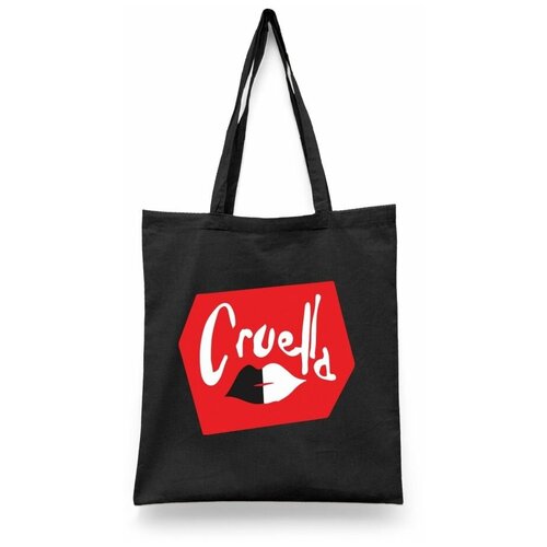 фото Сумка-шоппер унисекс каждому своё "круэлла/cruella/101 долматинец" черная