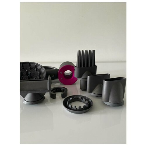 Фен профессиональный Super Hair Dryer 1600 Вт 7 магнитных насадок 3 скорости 4 температурных режима розовый 999900₽