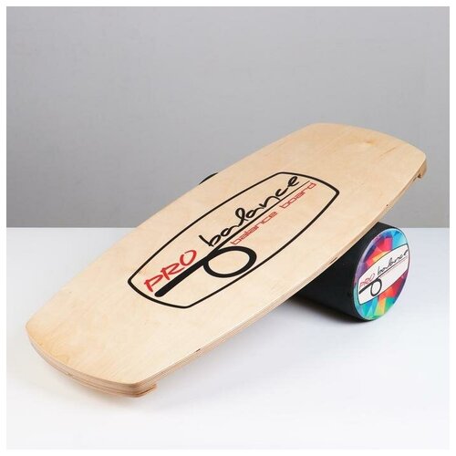 фото Доска балансировочная балансборд "pro balance" 76 х 35 х 1,5 см, диаметр валика 16 см mikimarket