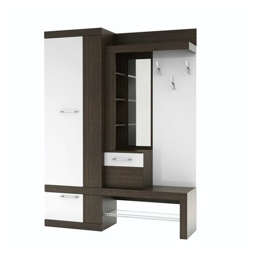 Комплект мебели для прихожей Сима-ленд Дуэт цвет дуб венгебелый глянец 23026₽