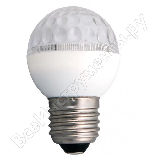 Лампа светодиодная LED 1 вт Е27, зеленый, шар Neon-Night (405-214)