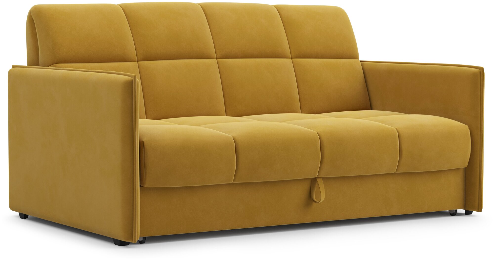 Диван Абрикос, аккордеон на пружинном блоке, диван кровать, диван для ежедневного сна, узкие подлокотники