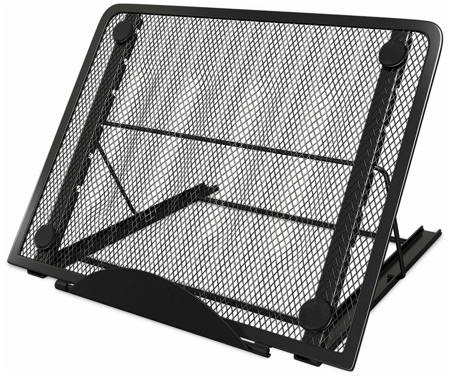 фото Подставка для книг, ноутбуков, планшетов школьная на парту Brauberg Germanium, 240х195х20 мм, серебро, 237984