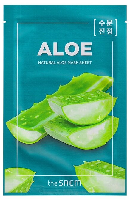 The Saem Тканевая маска Natural Aloe Mask Sheet, 21 мл.