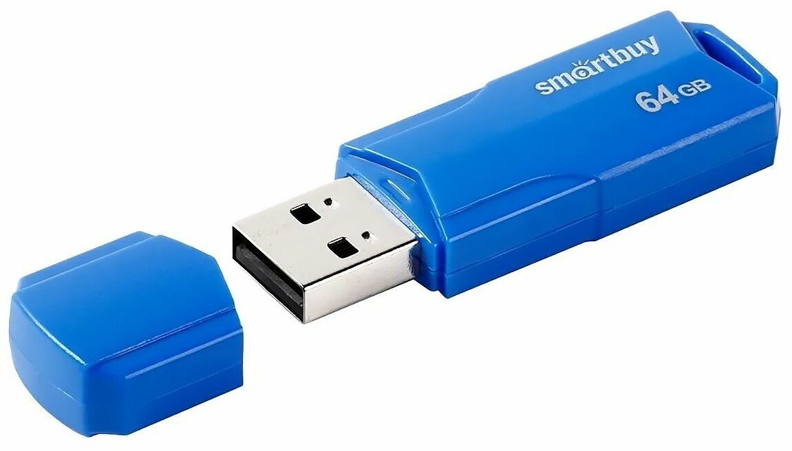 USB 64GB SmartBuy Clue синий - фотография № 5