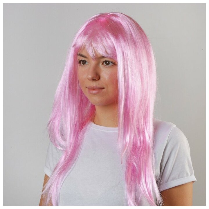 Карнавальный парик «Красотка», цвет светло-розовый