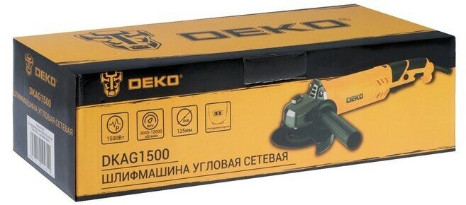 шлифмашина угловая DEKO DKAG1500 125мм 1500Вт - фото №17